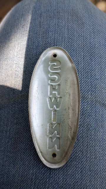 Original Tag/Badge from a Vintage Schwinn HOLLYWOOD bike
