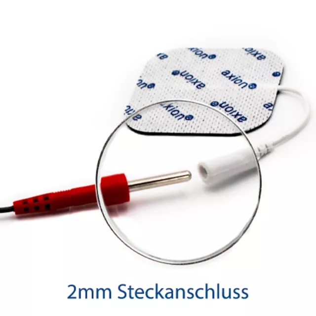 16 TENS Elektroden 40x40mm 2mm-Stecker für Reizstrom Gerät - dittmann kompatibel 3