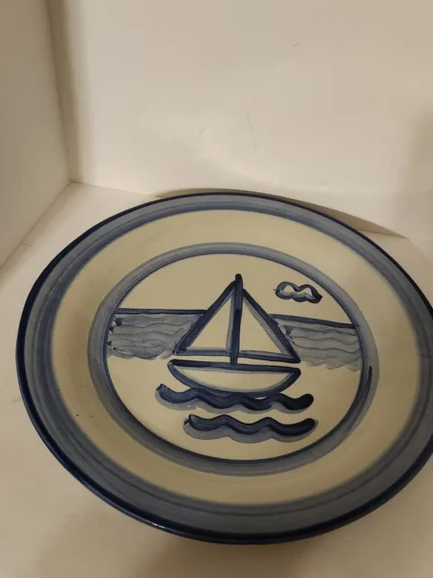 M A Hadley Sailboat Serving Platter 13.5 "