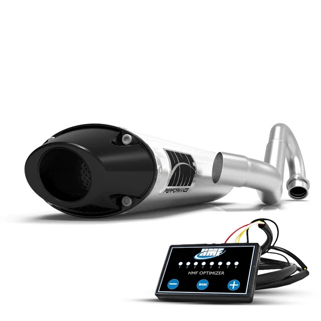 HMF Yamaha YFZ 450R Full Exhaust Brushed Ellip w/Blk Euro + EFI (09-23)