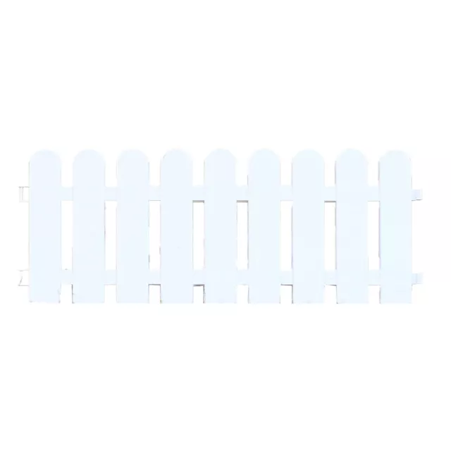 (50×20cm / 19.7x7.9in)Plastic White Edgings Garden Picket Fence Garden AU