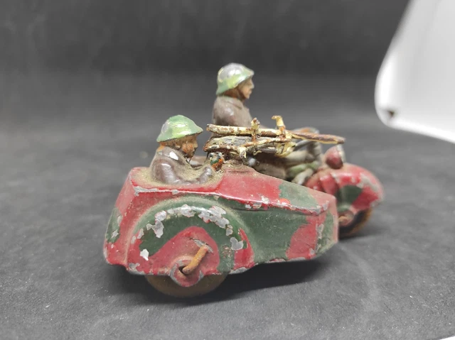 Jouet Ancien Side-car Police Gendarmerie - Marque Quiralu - Collection