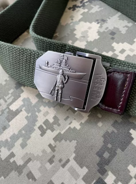 Military Tactical Belt Russian warship go F yourself Armed Forces Ukraine olive