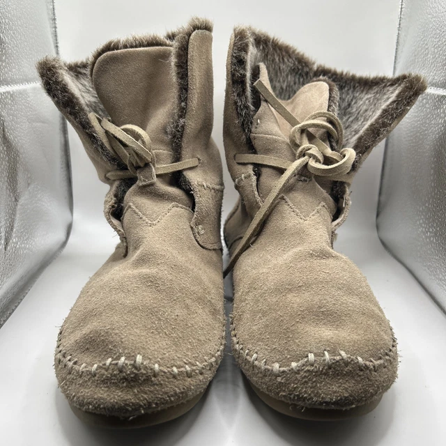 UGG AUSTRALIA CAMBRIDGE Knit Suede Boots Chestnut Brown Women s Size 7 45.00 PicClick