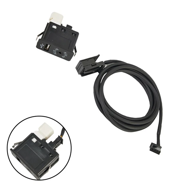 AUX USB Interface Panel Cable Plastic USB2.0 Switch Panel Music Adapter