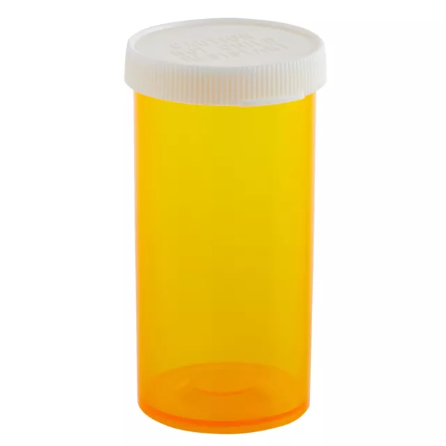 50x Plastic Reusable Empty Prescription Pill Vials Medicine Containers Bottles