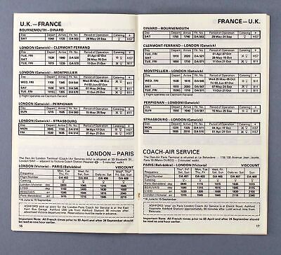 Dan Air Vintage Airline Timetable Summer 1977 2