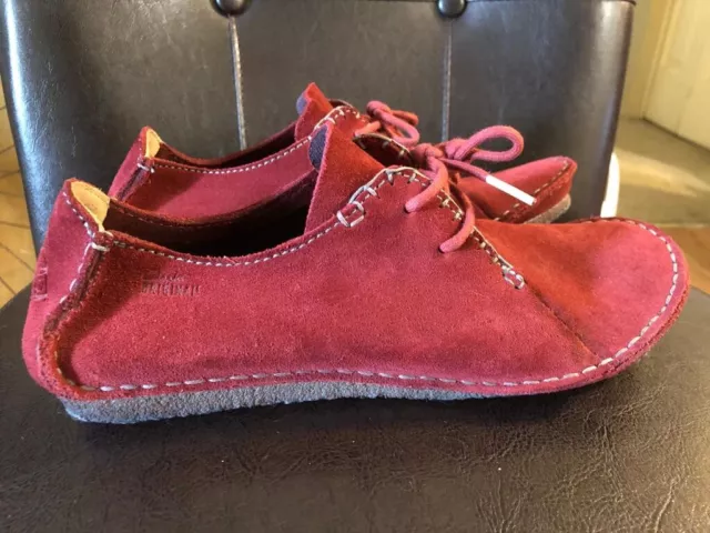 CLARKS ORIGINALS 75539 Faraway Field Red Suede Sneaker Women's US 8.5 $25.00 - PicClick