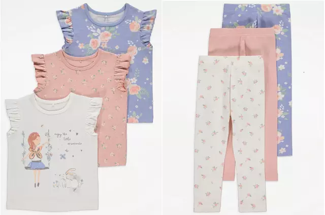 BNWT AGE 2-3 YEARS GIRLS "GEORGE" TOPS & LEGGINGS OUTFIT BUNDLE (next day post)