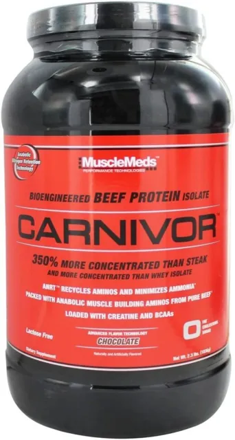 MuscleMeds - Aislado de proteína de carne de res de bioingeniería carnívor - 2,25 libras.