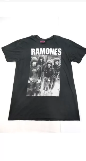 Ramones 1234 Adult Shirt Black Graphic Music Band Crew Neck Short Sleeve Size M