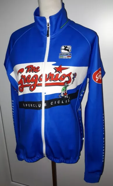 Giordana Mens Size XL Blue White Wind Tex Cycling Jacket Full Zip Extra Large
