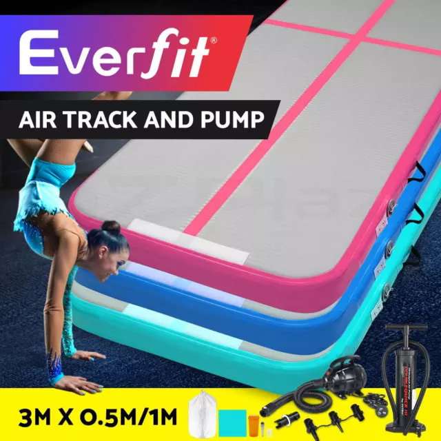 Everfit 3M Air Track Inflatable Airtrack Tumbling Mat Pump Floor Gymnastics