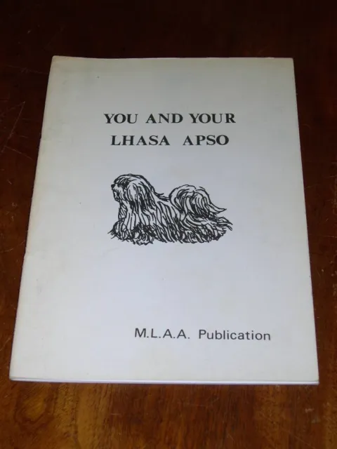 Rare Dog Book "You And Your Lhasa Apso" By M.l.a.a. 1St 1984