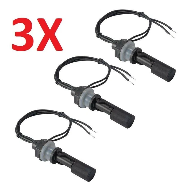 3-Pcs Eau Niveau Liquide Capteur Horizontal Flotteur Interrupteur for Aquariums