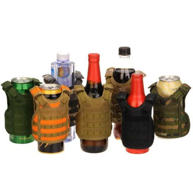Portable Tactical Beer Bottle Cover Miniature Molle Vest Personal Bottle Drink
