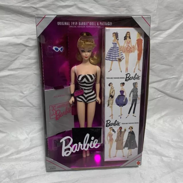 MATTEL ORIGINAL 1959 Barbie Doll Special Edition Repro With Box NRFB EUR 60,90 - PicClick FR
