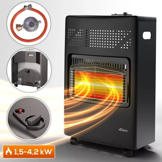 Gasheizofen 4200W Heizgerät Gasheizung Gasheizer Gasheizstrahler Camping Heizung