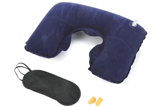 Cuscino Cervicale Da Viaggio Per Bambini E Adulti - Memory Foam, Con Maschera Occhi, Per Auto, Aereo, Ufficio - Foto 8
