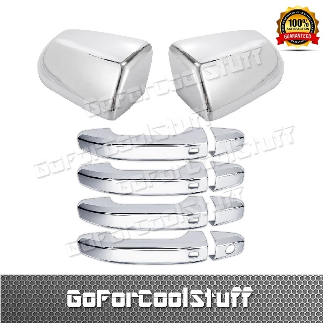 For 2021 22 23 Chevy Suburban TAHOE YUKON DOOR Handle W/ SK+Mirror Chrome Cover