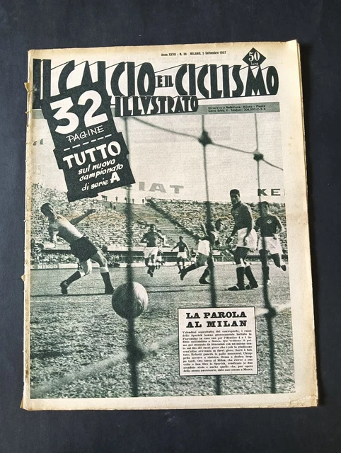 Il Calcio E Il Ciclismo Illustrato – N°09, Anno XXV, 1955 – Bologna – Italie