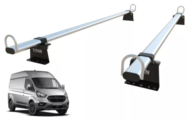 Van Roof Rack 2 Bars for Ford Transit Custom HIGH ROOF ONLY (2012-2023)