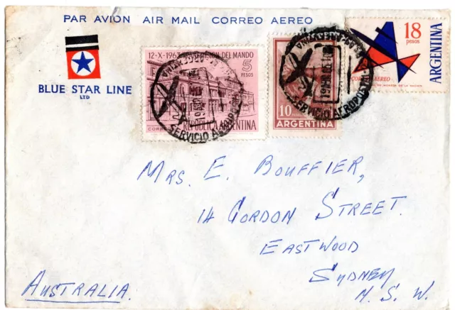 1965 Apr 19th. Air Mail. Buenos Aires to Sydney NSW.