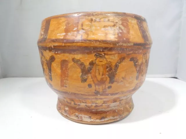Pre Columbian Mayan Painted Figural Jar