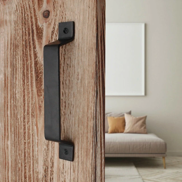 Heavy Barn Door Pull Handle Duty Black Iron Hot Bed Sliding Garage Gate Shed