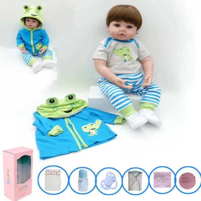 19" Reborn Baby Doll Soft Silicone Newborn Toddler Lifelike Realistic Xmas Gifts