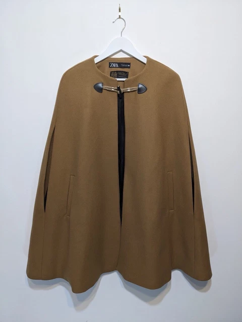 Cape Kimono Poncho Zara Beige - Taille M, Occasion Très Bon état