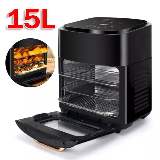 15L Air Fryer Cooker Ovens Low Fat Healthy Oil free Frying Kitchen LCD Digital