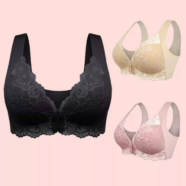 Women Breathable Lace Bra Wirefree Lifting Lace Bra Soft Everyday Sleep Bralette