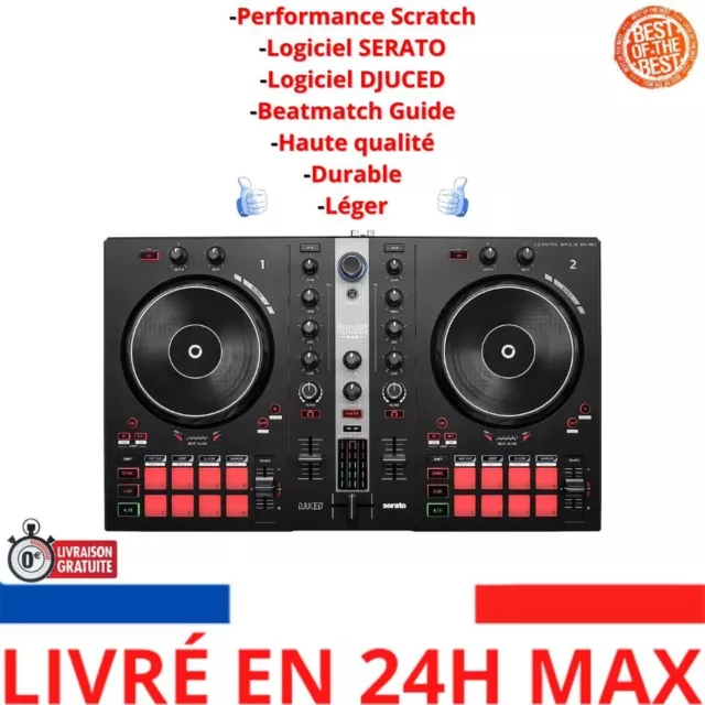 Hercules DJControl Inpulse 300 MK2 - Contrôleur DJ USB – 2 voies avec 16 pads et