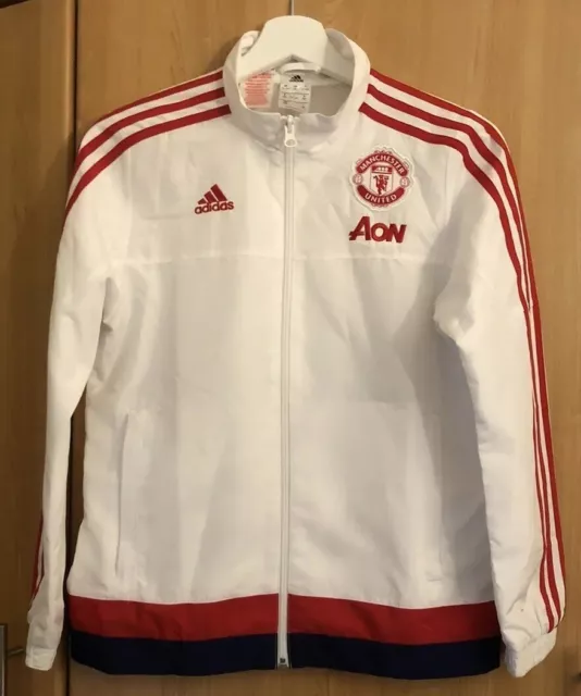 2015-16 MANCHESTER UNITED adidas Presentation Jacket Kids Size 11-12 Years