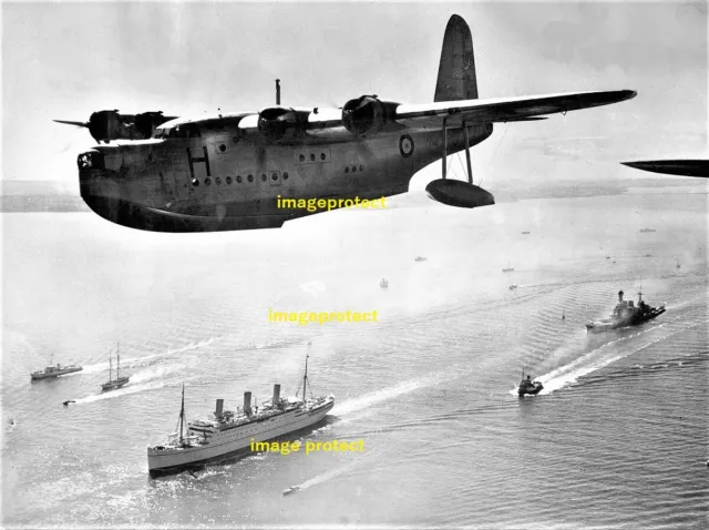 Sunderland Flying Boat, S S  Empress of Australia, English Channel 1944