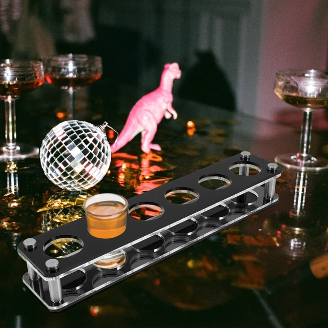 Whiskey Cups Tray Shot Glasses Organizer Shot Glasses Display Rack