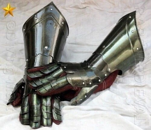 Gloves Armor Medieval Gauntlets Leather Knight Steel Functional Sca Larp Adult
