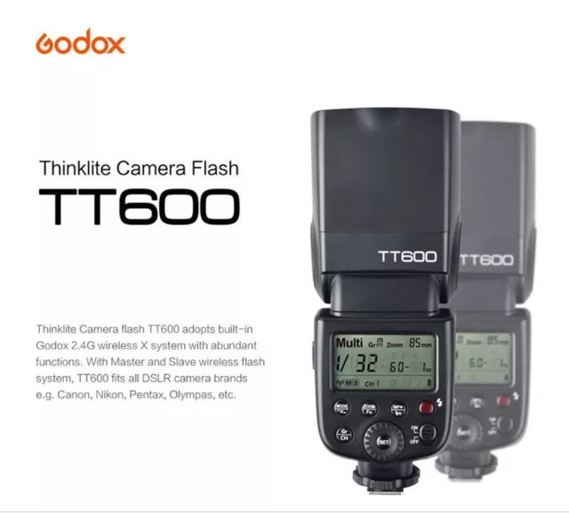 Godox TT600 2.4G Blitz Speedlite Flash für Canon Nikon Pentax Olympus Kamera