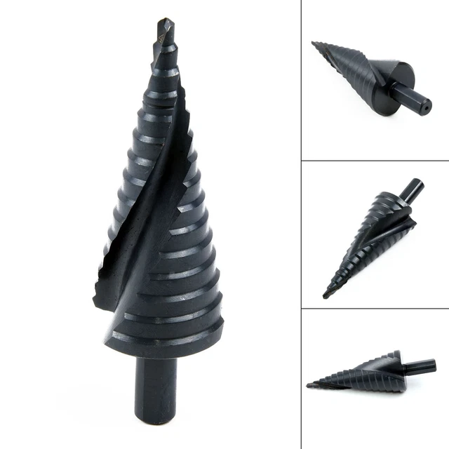 Revêtu Neuf Trou Cône Set Couteau TCT Perceuse Ars Pied Métal Spirale Bit Titane
