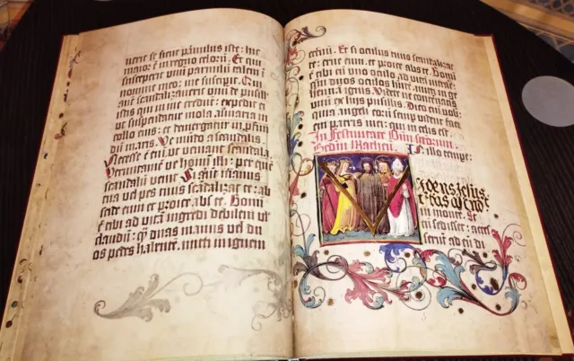 Medieval 1500's Facsimile Manuscript Pannonhalmi Evangelistarium Leather 868/950