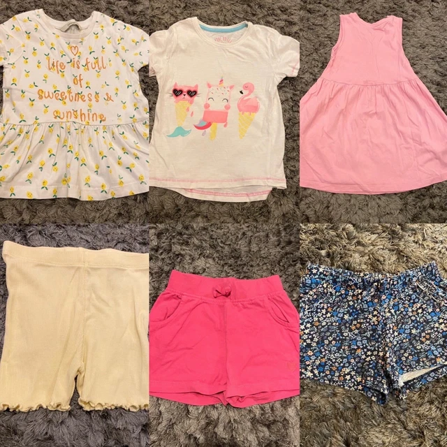 Pacchetto abbigliamento estivo per bambine, età 2-3 anni, pantaloncini top abito, H&M