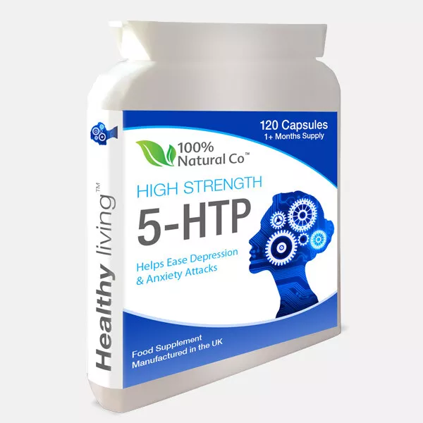 5-HTP -  Sleep, Anxiety, Stress, Depression - 120 Capsules - 100% Natural