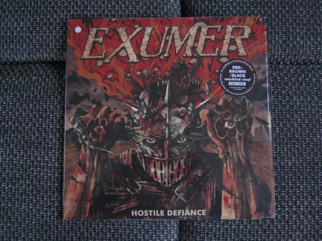 EXUMER - Hostile Defiance-LP, LIM.300 BROWN/BLACK