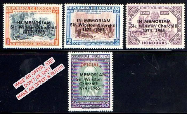 Honduras 1965 Herr Winston Churchill MNH Cv $9.10 WWII, Nobel, Kolumbus