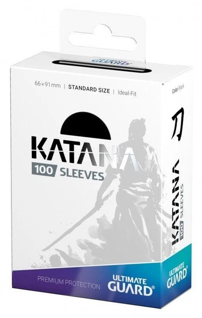 Ultimate Guard - Bustine Protetettive Katana 100 Sleeves BLACK NERE mtg Pokemon