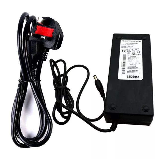 Power Supply Adapter DC 12V Charger For 3528 5050 LED Strip Light UK 3