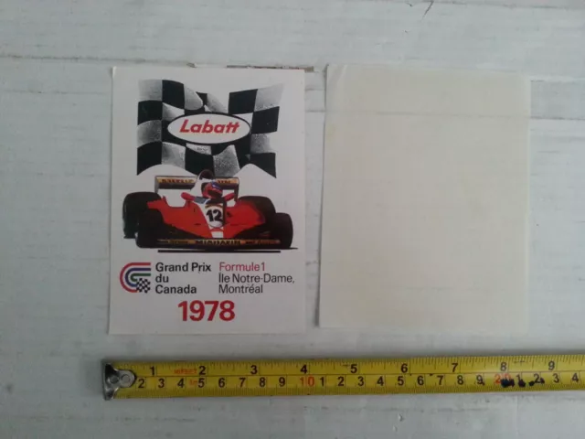 1978 CANADIAN GRAND PRIX (Villeneuve Ferrari) Original STICKER FORMULA 1 (F1)