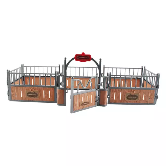 Horse Stable Farm Fence Toy Horse Corral Fencing Accessories Playset for Layout