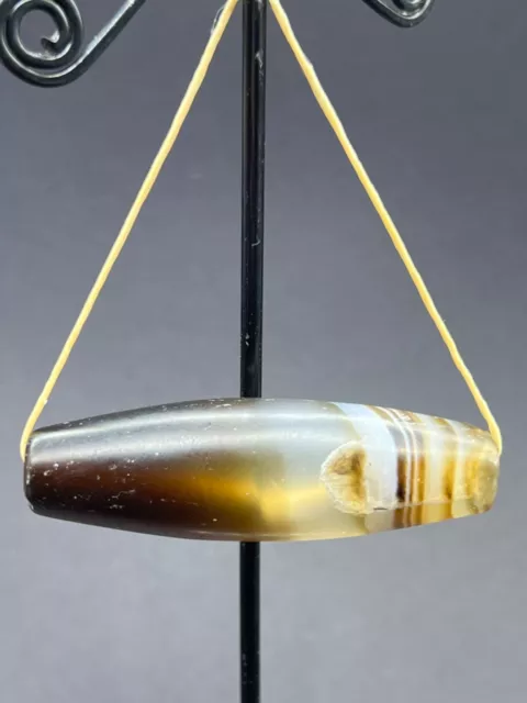 Beautiful Old Ancients Sulaymaniyah Natural Banded Agate Stone Unique Bead